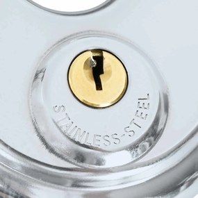 vidaXL Κλειδώματα Discus με Κλειδιά Ασημί Ανοξείδωτο ατσάλι