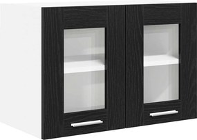 vidaXL Κρεμαστό ντουλάπι Μαύρη Οξυά 60 x 31 x 40 εκ Επεξεργασμένο Ξύλο