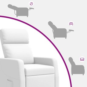 vidaXL Αναπαυτική Καρέκλα Λευκό Τεχνητό Δέρμα