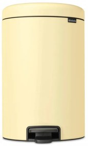 Κάδος απορριμμάτων με πεντάλ Brabantia NewIcon 649044, 20 l, Ομαλό κλείσιμο, Αντιολισθητική βάση, Κίτρινο