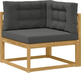 vidaXL Σειρά Καναπέ Εξωτερικού 6 pcs Άσπρο και Ανθρακί Πολυεστέρας