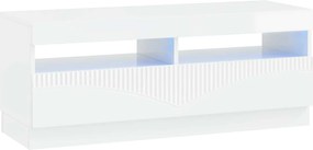 vidaXL Ντουλάπα LED Τηλεόρασης HOORN 3 τμχ. Γυαλιστερό Λευκό