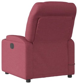 vidaXL Πολυθρόνα Μασάζ Ανακλινόμενη Μπορντό Υφασμάτινη