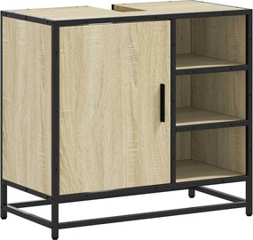vidaXL Ντουλάπι Νιπτήρα Μπάνιου Sonoma Δρυς 65 x 33 x 60 εκ. από Τεχνητό Ξύλο
