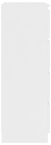 Συρταριέρα Λευκή 60 x 35 x 98,5 εκ. από Επεξεργασμένο Ξύλο - Λευκό