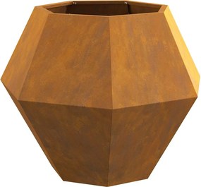 vidaXL Γλάστρα 2 pcs Σκ rusty 75 x 75 x 60 εκ