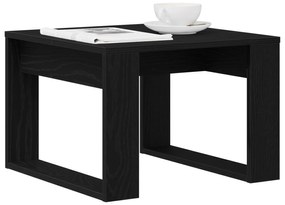 vidaXL Μαύρο Τραπεζάκι Δρυός - 50x50x35 εκ., Φτιαγμένο από Τεχνικό Ξύλο