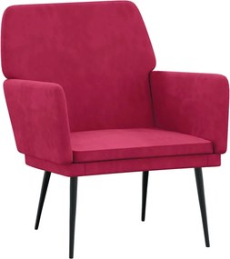 vidaXL Πολυθρόνα Μπορντό 62 x 79x 79 εκ. Βελούδινη