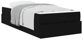 vidaXL Σκελετός Κρεβατιού με στρώμα Μαύρο 100 x 200 cm ύφασμα