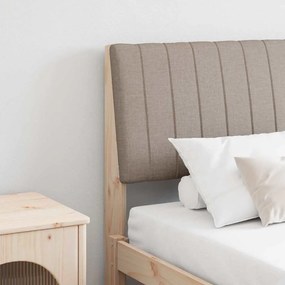 vidaXL Ταπετσαρισμένο κεφαλάρι Taupe 150 cm Στερεά ξυλεία πεύκου
