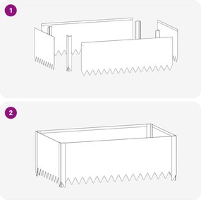 vidaXL Περίγραμμα γκαζόν 100 x 60 x 35 cm Ατσάλι Ανθρακί