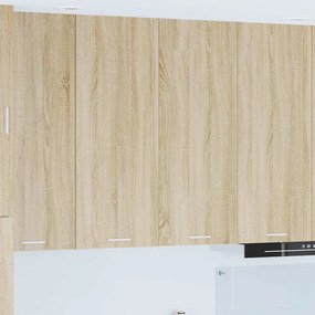 vidaXL Κρεμαστό ντουλάπι με ράφι Riga Δρύς Sonoma 80 x 31 x 100 εκ.