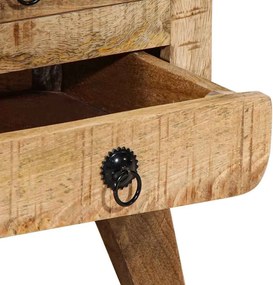 vidaXL Κομοδίνο 37x32x50 cm Στερεό ξύλο Rough Mango