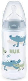 Μπιμπερό First Choise Plus 360ml 10216248 Temperature Control Crocodile Blue Nuk 360ml Σιλικόνη, Πολυπροπυλένιο