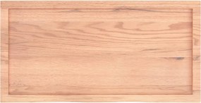 vidaXL Επιφ Τραπεζιού Αν Καφέ 100x50x(2-4)εκ. Επεξ. Μασίφ Ξύλο Δρυός