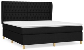 ΚΡΕΒΑΤΙ BOXSPRING ΜΕ ΣΤΡΩΜΑ ΜΑΥΡΟ 180X200 ΕΚ. ΥΦΑΣΜΑΤΙΝΟ 3128783