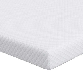 vidaXL Στρώμα επικάλυψης Λευκό 200 x 200 cm Υφασμα Jacquard