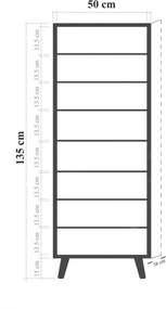 Παπουτσοθήκη Λευκό VEGAS 50x38x135