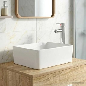 vidaXL Λεκάνη μπάνιου Χρωμέ 40,5 x 30,5 x 13 cm Μέταλλο