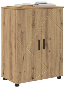 vidaXL Ντουλάπι Μπάνιου με ράφι με πόρτα artisan δρυς 60 x 35 x 80 εκ