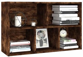 vidaXL Βιβλιοθήκη/Ντουλάπι Καπνιστή Δρυς 50x25x80 εκ. Επεξεργ. Ξύλο