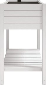 vidaXL Ζαρντινιέρα Κήπου Υπερυψωμένη Λευκή 110x45x79 εκ. Πολυπρ/λένιο