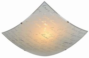 Φωτιστικό Οροφής - Πλαφονιέρα Signa 602500201 40x40cm Decorated White Trio Lighting Metal, Glass