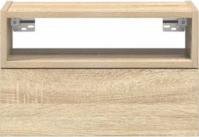 vidaXL Κομοδίνο Επιτοίχιο Sonoma Δρυς 45x26x28,5 εκ.