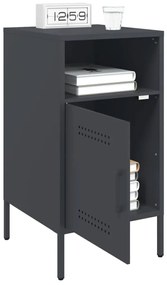 vidaXL Κομοδίνο Ανθρακί 36x39x68 εκ. από Χάλυβα