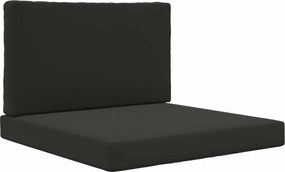 vidaXL Μαξιλάρι Καναπέ Εξωτερικού Χώρου 2 pcs Μαύρο Πολυεστέρας