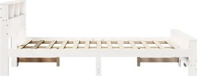 vidaXL Σκελετός Κρεβατιού Λευκό 135 x 190 cm Επεξεργασμένο ξύλο
