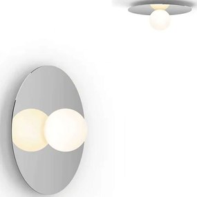Φωτιστικό Τοίχου - Οροφής Bola Disc 12/4 10611 15,7x30,5cm Dim Led 390lm 6W Chrome Pablo Designs