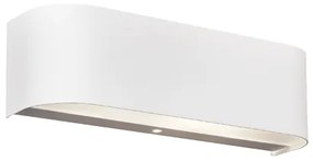 Φωτιστικό Τοίχου Λευκό Αλουμίνιο-Γυαλί Ματ L30xH6cm Led 2x3,1w 3000K 2x310lm Trio Lighting Adriano 220810201