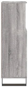 vidaXL Ντουλάπι Μπάνιου Γκρι Sonoma 30x30x100 εκ. Επεξεργασμένο Ξύλο