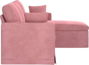 vidaXL Καναπές Ροζ 178 x 134 x 80 εκ Βελούδο