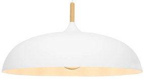 00837 GloboStar® GLOBOSTAR® VALLETE 00837 Μοντέρνο Κρεμαστό Φωτιστικό Οροφής με Ντουί 1 x E27 AC 220-240V IP20 - Λευκό &amp; Μπεζ - Μ60 x Π60 x Υ35cm