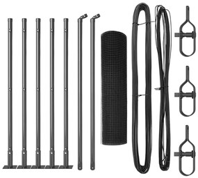 vidaXL Στύλος Περιφράξεων Γκρι 10 x 0,6 μ (16 x 16 mm πλέγμα)