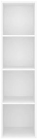 vidaXL Έπιπλο Τηλεόρασης Κρεμαστό Λευκό 37x37x142,5 εκ. από Επεξ. Ξύλο