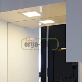 Led panel slim πλαστικό χωνευτό 14W λευκό τετράγωνο 3000k θερμό φως 230V 950lm