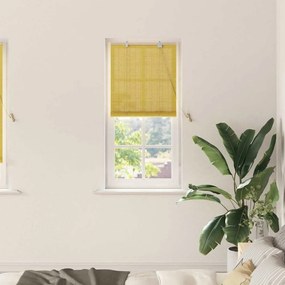 vidaXL Ρολά και Σκίες Παραθύρων Κίτρινο 60 x 220 εκ. Μπαμπού