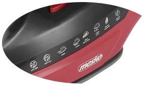 Σίδερο Mesko MS 5031, 3000W, Κεραμική πλάκα, Κάθετη λειτουργία, Αυτοκαθαριζόμενο, Σύστημα κατά των αλάτων, Κόκκινο/Μαύρο