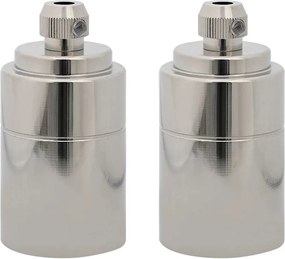 vidaXL Λαμπτήρες 2 τεμ Σατινέ Νικέλιο E27