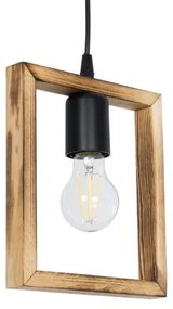 EDISON 203-0020 Vintage Κρεμαστό Φωτιστικό Ανάρτηση Μονόφωτο 1 x E27 IP20 Μπεζ Ξύλο-Μ19 x Π5 x Υ22cm Globostar 203-0020 Μπεζ