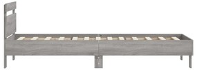 vidaXL Πλαίσιο Κρεβατιού με Κεφαλάρι Γκρι Sonoma 75x190 εκ. Επεξ. Ξύλο