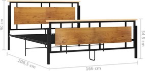 vidaXL Πλαίσιο Κρεβατιού 160 x 200 εκ. Μεταλλικό