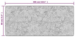 vidaXL Χαλί Πλενόμενο Γκρι 80 x 300 εκ.