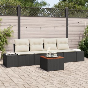 vidaXL Σετ Καναπέ Κήπου 5 pcs Μαύρος, λευκός 55 x 55 x 37 εκ