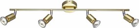Σποτ Πολύφωτο Aca Trinity MC634PB4 Gold/Chrome