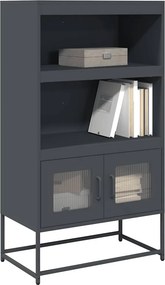 vidaXL Highboard Ανθρακί 68x39x123 cm Χάλυβας
