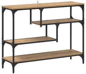 vidaXL Τραπέζι κονσόλας με ράφι artisan δρυς 100 x 30 x 75 εκ